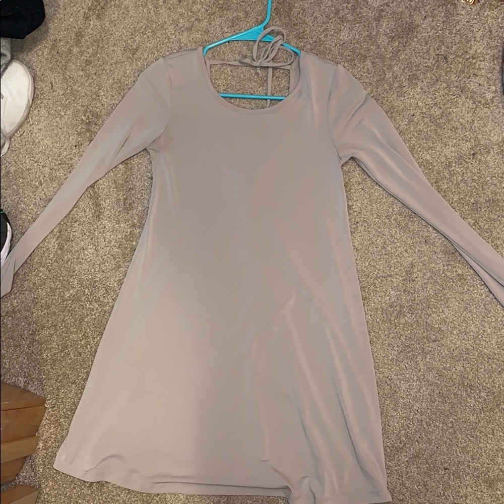 Tan shift dress